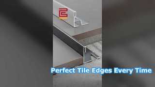 스테인레스 스틸 사각 가장자리 타일 트림 | 외부 코너 보호 프로파일#StainlessSteelTileTrim