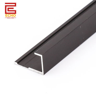 품질  Decorative Wall Panel Trim Matte Black Aluminium End Cap Trim For PVC Panel 공장