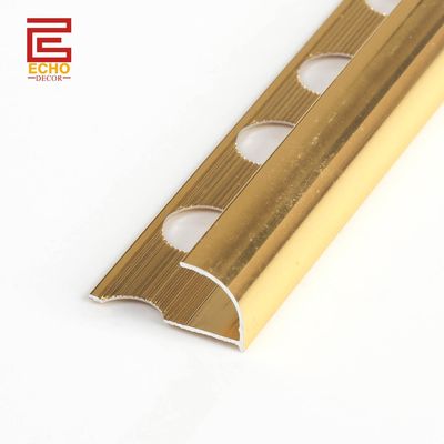 장식 닦은 금 둥근 알루 타일 트림 12mm 코너 마무리