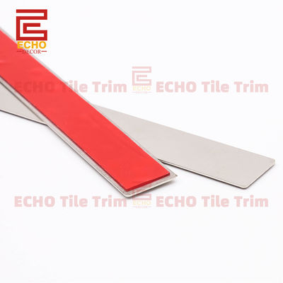 자기 접착성 304 스테인레스 스틸 평면 스트립 엣지 타일 트림 두께 정규 0.5-1.2mm 20mm